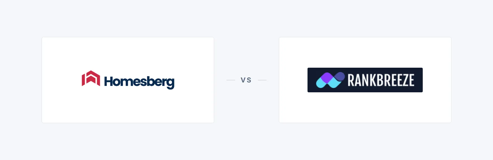 Homesberg and RankBreeze logos side by side