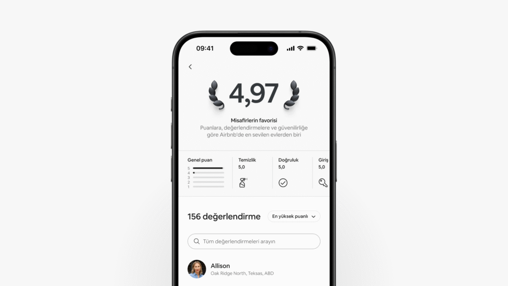 Airbnb Misafirlerin Favorisi rozeti