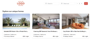 direct booking website example