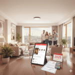 Tablet üzerinde açık Airbnb uygulaması, 2025 takvimi, vergi beyannamesi belgesi ve bir hesap makinesinin bulunduğu bir masaüstü düzenlemesi.